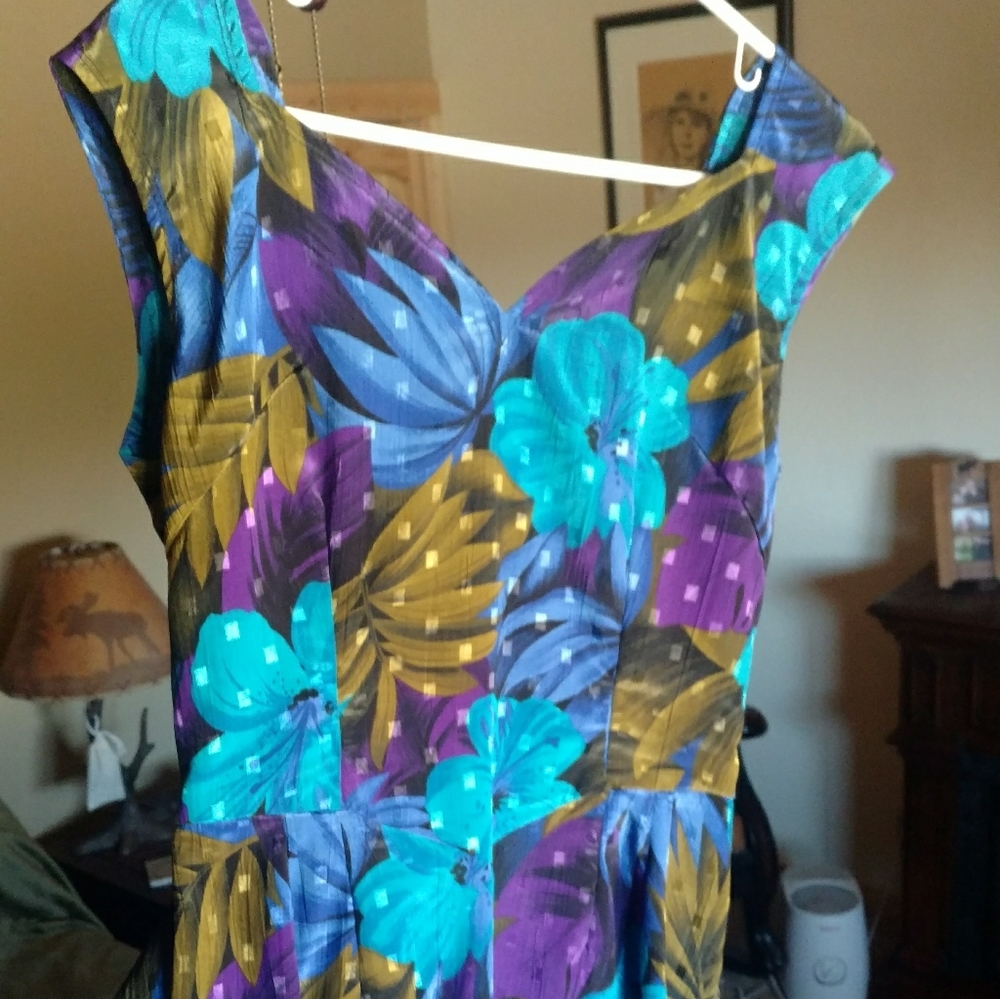 Custom designed Hawaiian dress and men shirt